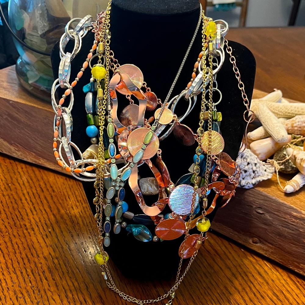 Multicolor Statement Necklace Bundle - image 1